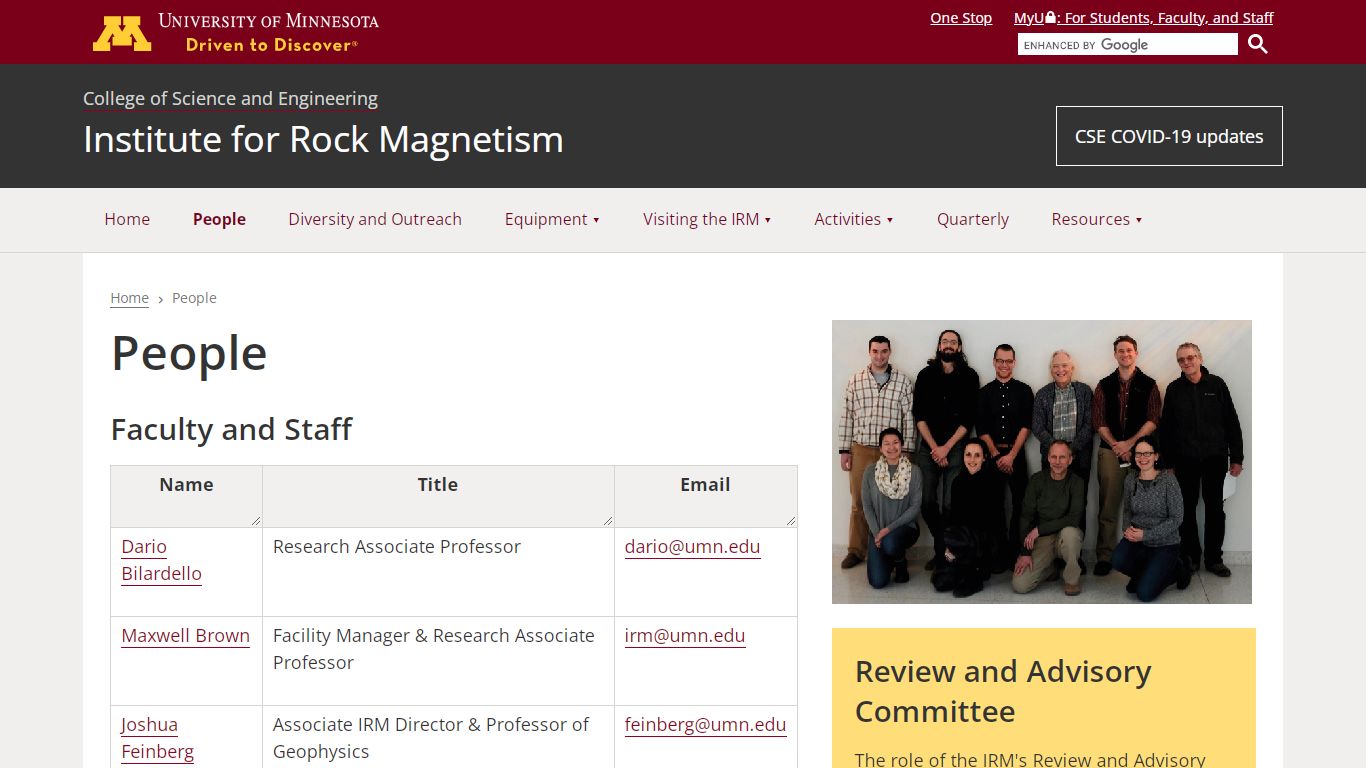 People | College of Science and Engineering