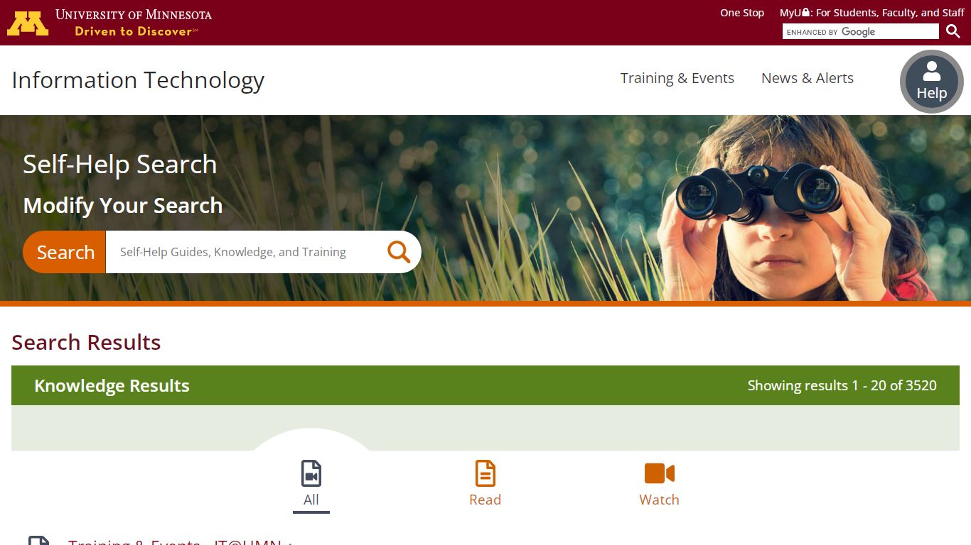 Search | IT@UMN | The people behind the technology