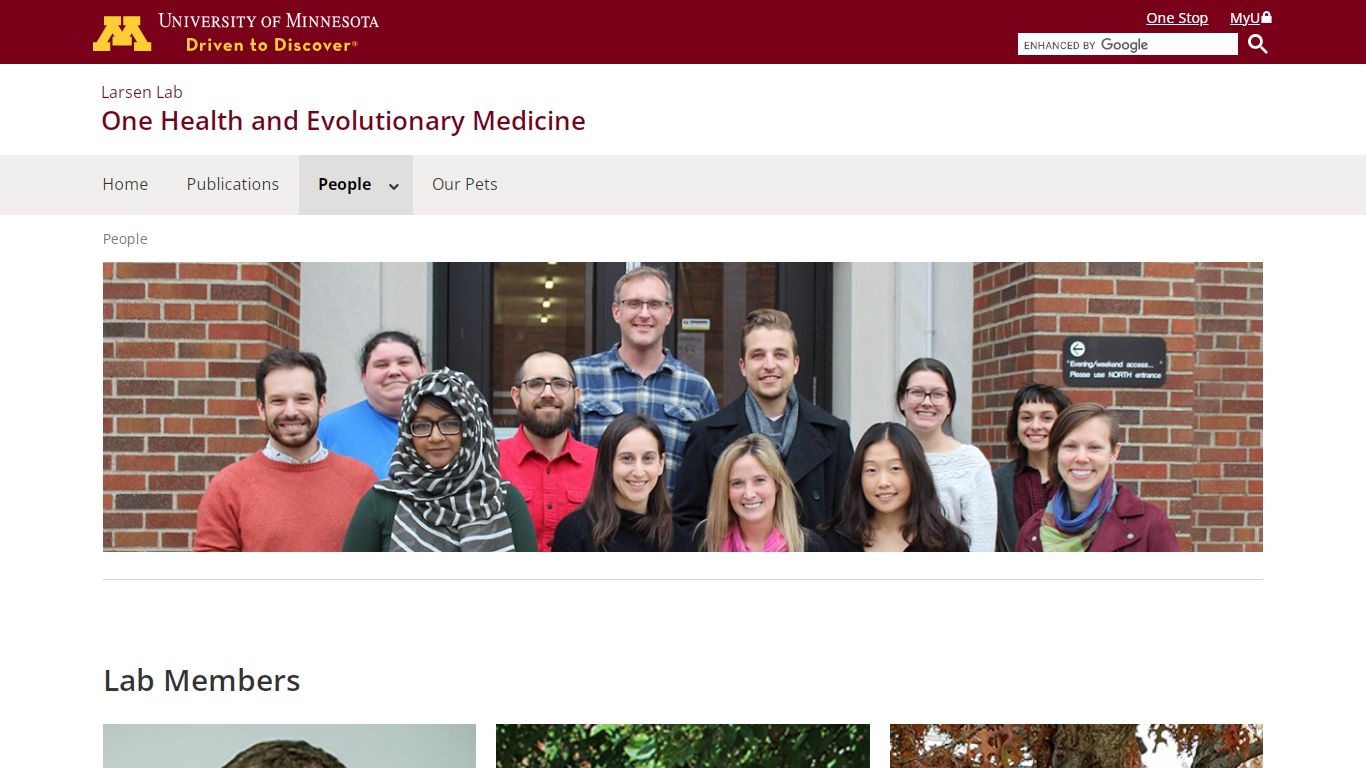 People | One Health and Evolutionary Medicine
